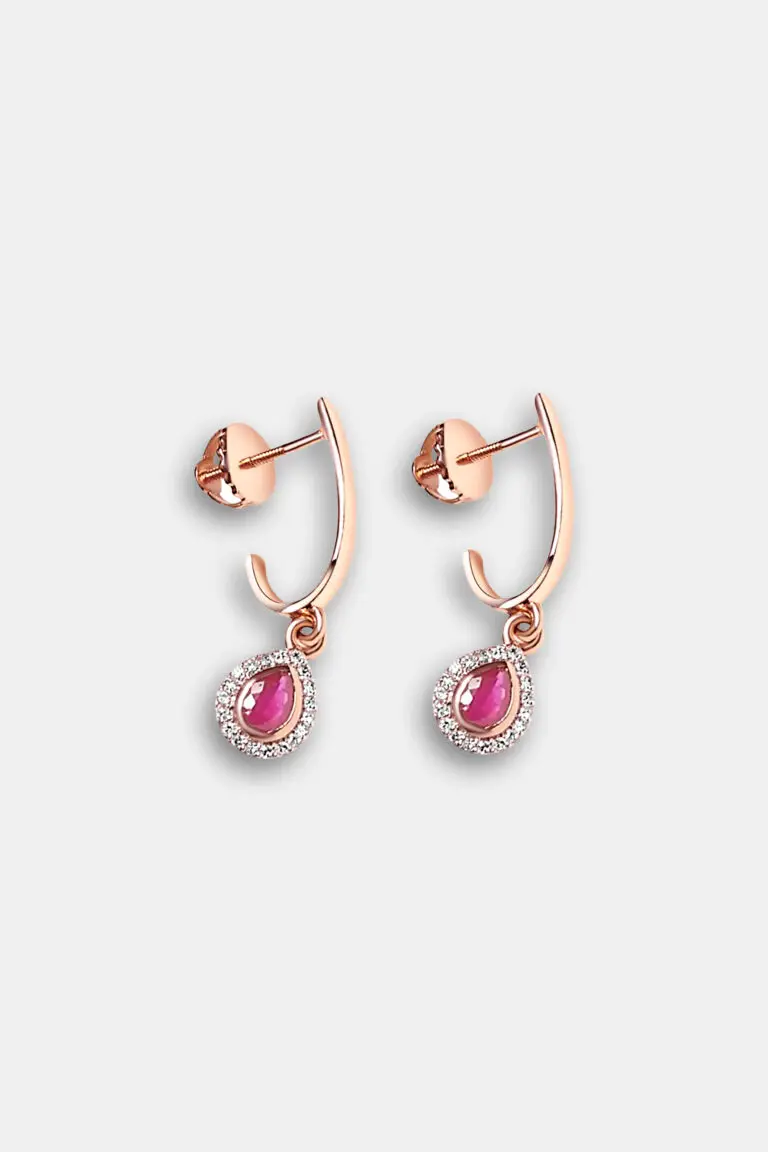 Orielle Hanging Ruby Earrings