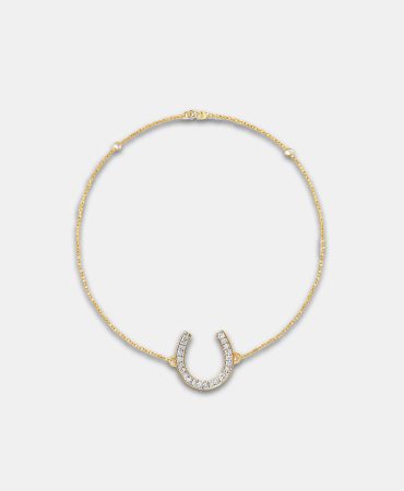 BRM-3754 - Minimalist Diamond Horse Shoe Bracelet - DUBAI MAY50617
