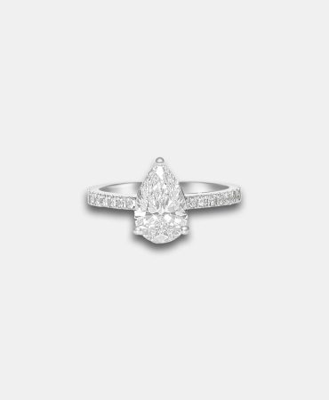 RN00721 - Diamond Tear Drop Cut Solitaire Ring - DUBAI MAY50834