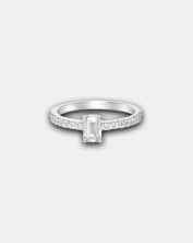RN00730 - Diamond Emerald Cut Solitaire Ring - DUBAI MAY50805