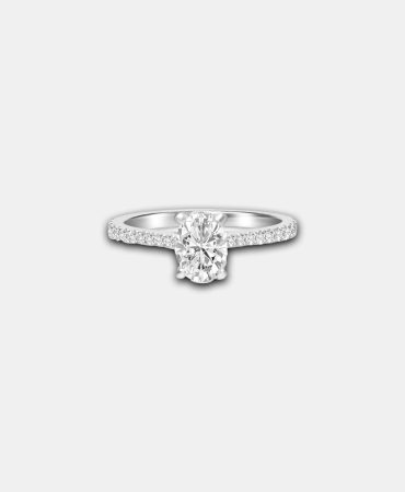 RN00824 - Diamond OVAL Cut Solitaire Ring - DUBAI MAY50798