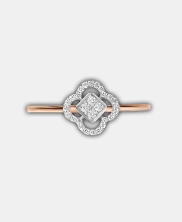 RN10108 - Minimalist Flower Halo Ring - DUBAI MAY50778