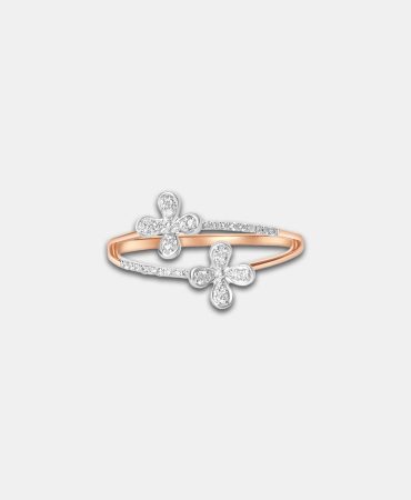 RN10161 - Minimalist Crossover Flower Ring - DUBAI MAY50622