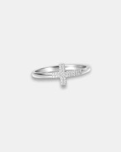 RN5311 - Minimalist Cross Ring - DUBAI MAY50791